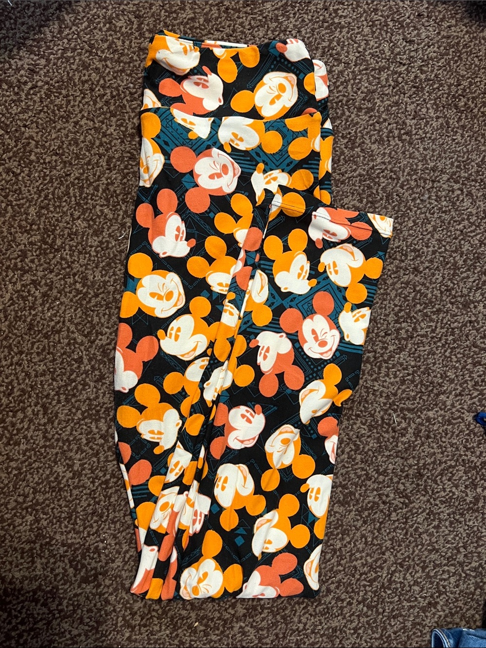 LuLaRoe Disney Mickey Print Leggings One Size